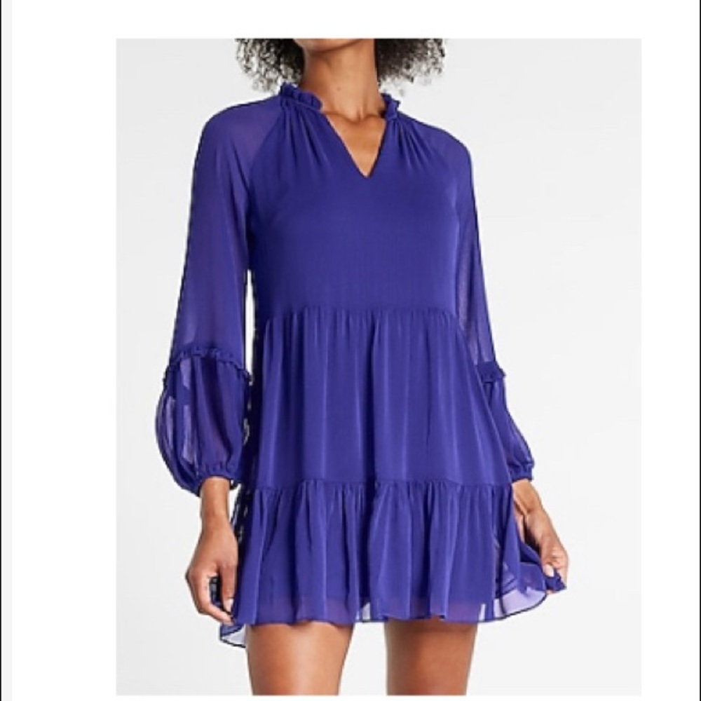 Cobalt tiered dress